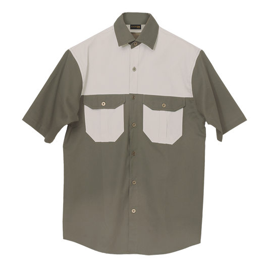 Barron Two Tone Bush Shirt (LO-TBUSH) - Military Green/Stone
