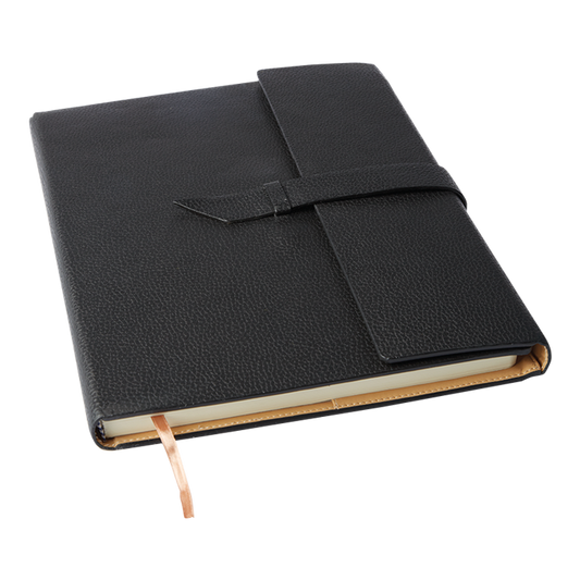 Executive A4 Notebook with Strap - Black