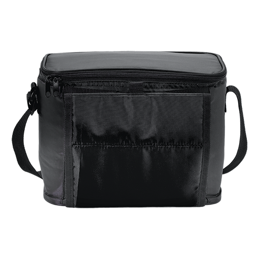 Cooler with Folding Cup Holders - Black