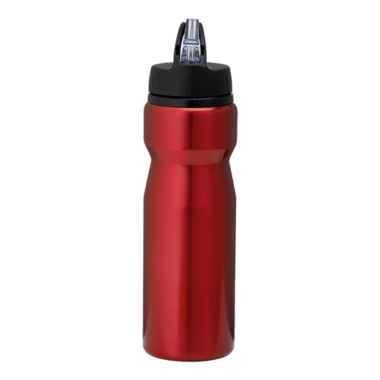 750ml Aluminium Water Bottle with Carry Handle - Red