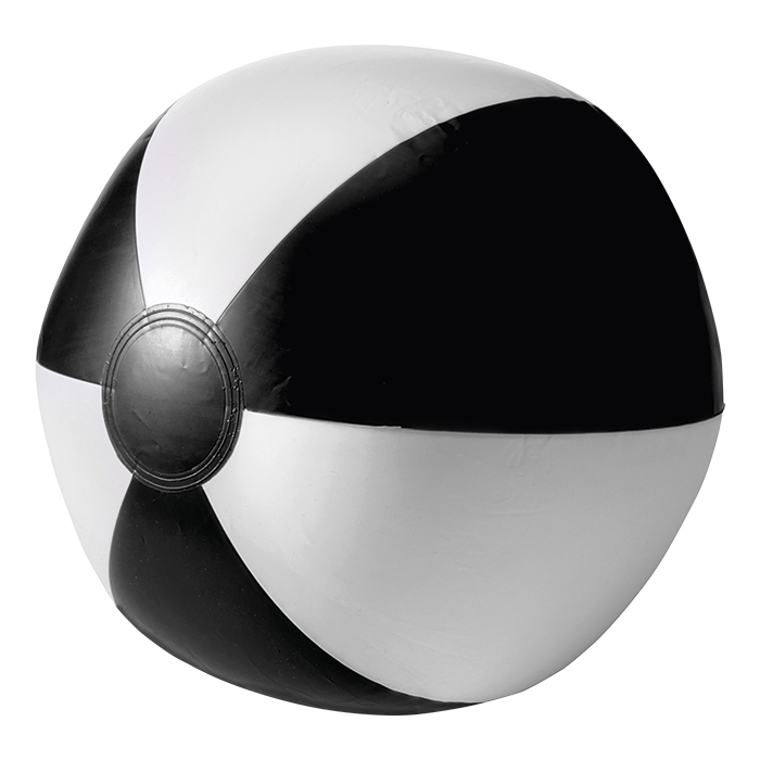 Two Tone Inflatable Beach Ball - Black/White