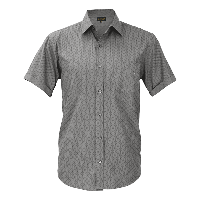 Claremont Lounge Shirt Short Sleeve Mens - Navy/Silver