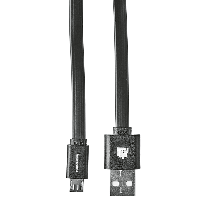 Barron Ind USB 2.0 To Micro Flat Cable - Black
