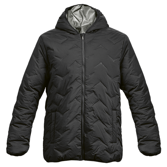 Mock-Quilt Hooded Puffer Mens